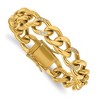 Chisel Stainless Steel Polished Yellow IP-plated with Cubic Zirconia 8" Curb Link Bracelet - 4 of 4