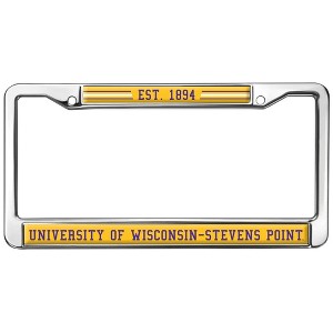 Wisconsin-Stevens Point School Logo Full Size Standard License Plate Metal Frame - 1 of 4
