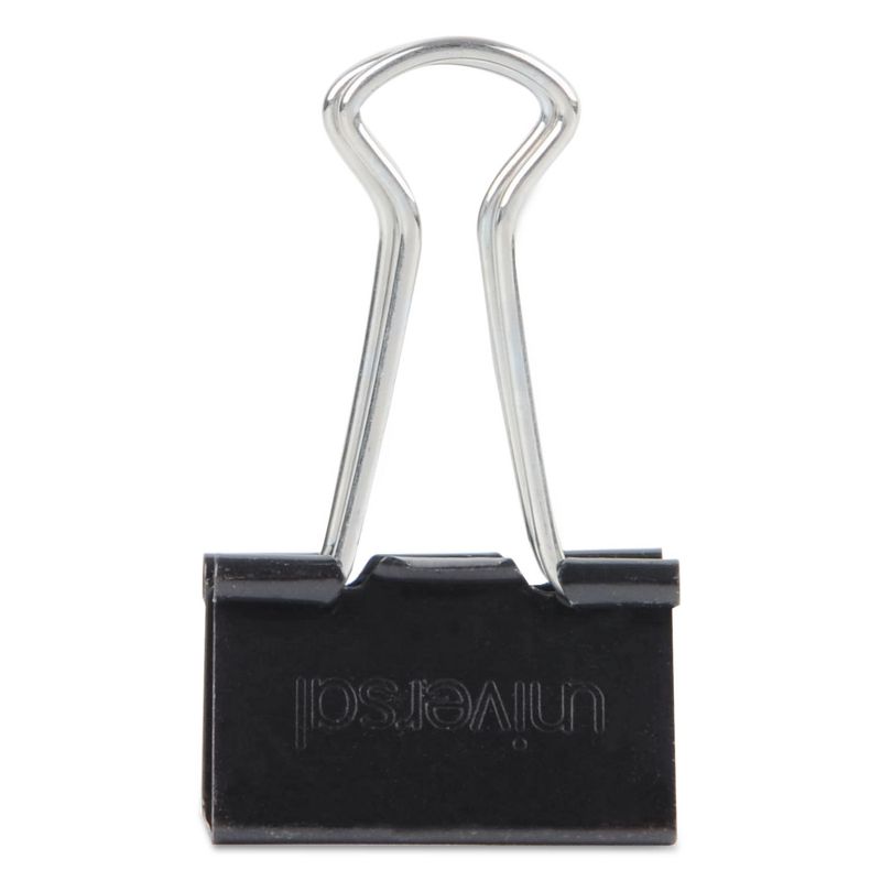 UNIVERSAL Medium Binder Clips Zip-Seal Bag 5/8" Capacity 1 1/4" Wide Black 36/Bag 10210VP, 5 of 6