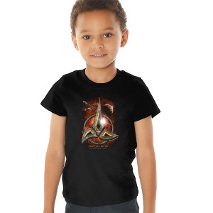 Toddler Boys' Star Trek Klingon Crest T-Shirt Black - 1 of 4