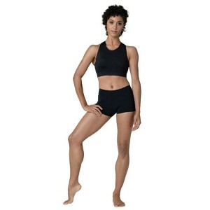 Women's Shorts Danz N Motion 22400A Adult Sizes Black or Beige Jazz Acro Cheer - 1 of 4