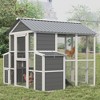 ORRD Wooden Walk-in Chicken Coop for 4-8 Chickens - 80''X82''X69'' with Nesting Boxes, Ramps, Run & Waterproof Roof - 2 of 4