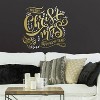 Merry Christmas Quote Peel and Stick Giant Wall Decal with Metallic Ink Gold - RoomMates - 2 of 4