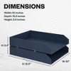 Bigso Hakan Letter Trays – 2-pack stackable organizers for A4/letter papers; stylish, sturdy, space-saving. - 2 of 4
