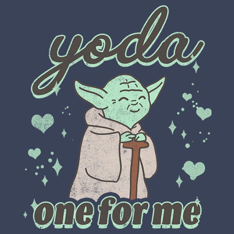 Boy's Star Wars Valentine's Day Yoda One for Me Distressed T-Shirt, 2 of 4