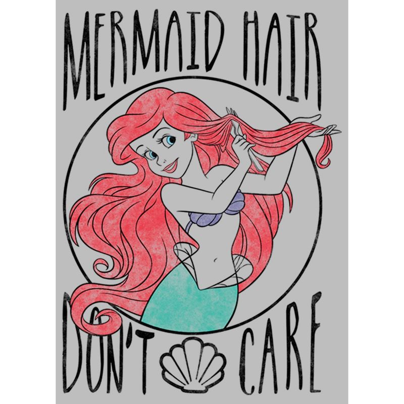 Women's The Little Mermaid Ariel Hair Don't Care Scoop Neck, 2 of 5