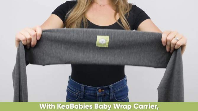 KeaBabies Original Baby Wraps Carrier, Baby Sling Carrier, Stretchy Infant Carrier for Newborn, Toddler, 2 of 15, play video