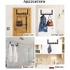 LunaLulinlk Over The Door Hooks, Over The Door Towel Rack with 12 Coat Hooks Door Hanger Hook for Hanging Clothes, Coats, Towels Black - 3 of 4