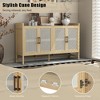 The Misty Moon Sideboard Rustic Buffet Cabinet, sideboard cabinet with Decorative Rattan Doors - 4 of 4