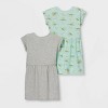 Toddler Girls' 2pc Star Wars Baby Yoda Knit Short Sleeve Dress - Heather Gray - image 2 of 2