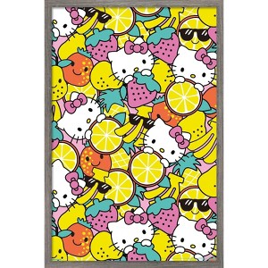 Trends International Hello Kitty: 2016 Fun and Fruity - Sweet Citrus Collage Framed Wall Poster Prints - 1 of 4
