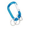 Unique Bargains Aluminum Alloy D Ring Carabiner with 3 Keyrings Blue 1 Pc - 3 of 4