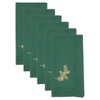 Saro Lifestyle Embr'D Pine Needle Hemstitch Napkin (Set of 6), 20", Jasper Green - 2 of 4