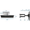 Mount-It! TV Wall Mount Full Motion, Center and Corner Installation, Tilt, Extend, Articulating TV Wall Bracket Fits up to 65 Inch TVs, Black - 2 of 4