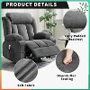 Recliner Rocking Chairs with Massage and Heat, Wide Comfy Sofa Couch with Side Pockets and Cup Holder for Bedroom - 2 of 4
