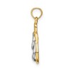 Black Bow Jewelry 14k Yellow Gold 3D Two Tone Textured Flip Flops Pendant - 2 of 4