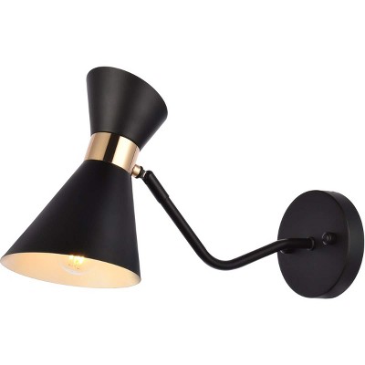 Elegant Lighting Halycon 5 inch black wall sconce