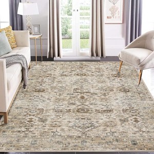 Acekool 6x9 Washable Vintage Rug – Non-Slip Low-Pile Carpet for Living Room & Bedroom - 1 of 4
