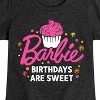 Girls' - Barbie - Birthdays Are Sweet Cupcake Fitted Short Sleeve Graphic T-Shirt - image 2 of 4