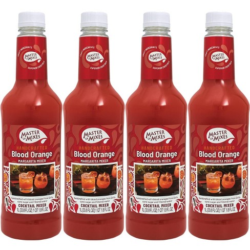 Master Of Mixes 4 Pack Blood Orange Margarita Mix - Ready To Use - 1 ...