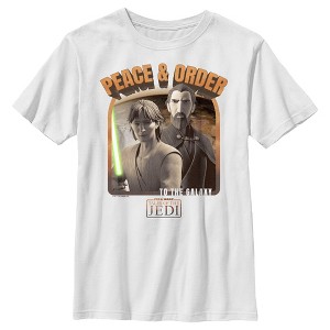 Boy's Star Wars: Tales of the Jedi Peace & Order to the Galaxy T-Shirt - 1 of 4