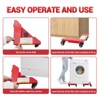 Furniture Movers, Moving Dolly - 4 Pack Heavy Duty 1380 LBS Each, 4 Wheel Cart with 2'' PU Rollers for Desks, Cabinets, Safes - 3 of 4