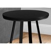 Monarch Specialties Accent Table Side Round End Nightstand Lamp Living Room Bedroom Metal Laminate Black Contemporary Modern - 3 of 4