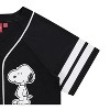 Ladies Peanuts Snoopy Baseball Jersey - Peanuts Snoopy Charlie Brown, Woodstock, Linus Mesh Button Down Baseball Jersey - image 4 of 4