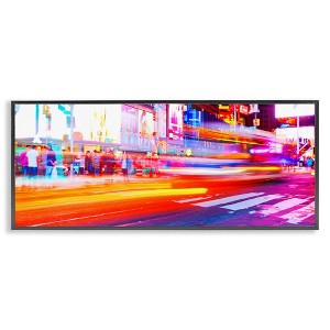 Stupell Industries Light Streaked Cityscape Black Framed Giclee Art - 1 of 4
