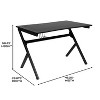 BlackArc Gaming Desk with Carbon Fiber Desktop, Steel Frame and Detachable Cupholder/Headphone Hook, Two Cable Management Holes - 4 of 4