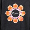 Women's - Instant Message - Tie Dye Flower Mama Lightweight French Terry Wide Neck Long Sleeve Graphic Shirt - 2 of 4