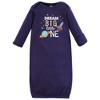 Hudson Baby Infant Boy Gown, Swaddle Blanket and Cap or Headband, Solar System, 0-6 Months - 3 of 4