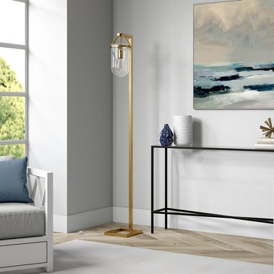Hudson and Canal 68" Tall Floor Lamp with Glass Shade