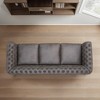 DOMETOUR 84.5 Inch 3 Seat Classic Velvet Sofa for Living Room, Luxurious Elegant Upholstered Sofa - image 4 of 4