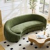 VYNXARIA Modern Design Curved Shaped Sofa Couch for Living Room,Upholstered Fabric 4-Seat Sofa No Need to Assembly Couch for Apartment - 4 of 4