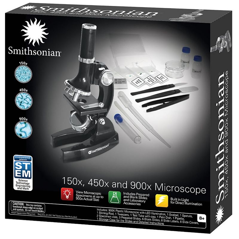 Smithsonian 150X, 450X, 900X Microscope Kit, 1 of 7