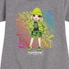 Girls' - Rainbow High - Jade Hunter Rainbow Graffiti Graphic Short Sleeve Fleece Dress - 2 of 4