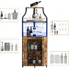 Corner Bar Cabinet with Glass Holder, Industrial Wine Cabinet with Adjustable Shelf, Liquor Cabinet Bar Cabinet, Corner Display Cabinet - 3 of 4