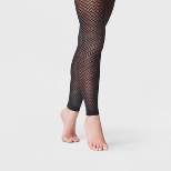 Women's Diamond Footless Tights - A New Day™ Black