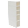 JEJ Astage Set of 2 Slim Drawer A Reinforced 6 Shelf Compartment Sleek Narrow Space Design White Clear - 2 of 4
