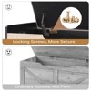 Rattan Storage Bench with Safety Hinge, Entryway Bench with Storage for Bedroom, Shoe Storage Bench Chest, End of Bed Bench with Side Handles - 3 of 4