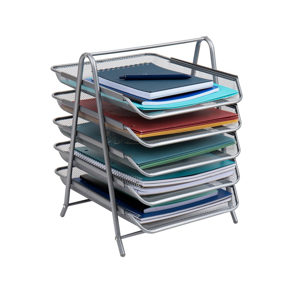 Photos - Accessory Mind Reader Network Collection Metal Mesh 5-Tier Paper Tray Desk Organizer