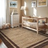 Washable Modern Living Room Rugs, Bordered Non Slip Geometric Area Rug for Bedroom, Soft Low Pile Throw Dining Room Carpet Home Decor Rugs - 3 of 4