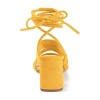 Journee Collection Womens Sevyn Open Square Toe Block Heel Sandals Yellow 7.5 - 3 of 4