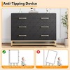 6-Drawer Wooden Dresser for Bedroom,Dresser TV Stand, Modern Storage Chest, Chest of Drawers for Bedroom, Living Room, Hallway, Entryway, Babyroom - 4 of 4
