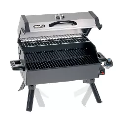 Martin 14,000 BTU Portable Small Tabletop Outdoor Propane Bbq Gas Grill with Support Legs and Grease Pan - Multicolored