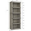 Farmhouse Book Shelf with Storage Open Display Bookshelves - 4 of 4