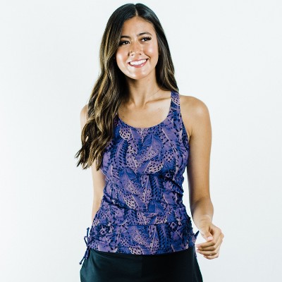 Calypsa Women's Maya Tankini Swim Top With Built-in Bra