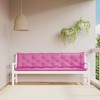 vidaXL Outdoor Garden Bench Cushions Set - Pink, 78.7"x19.7"x2.8", Fabric (100% Polyester), Hollow Fiber Cushioning, Water-Resistant - 2 of 4
