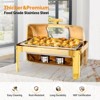 ROVSUN 9QT Roll Top Rectangular Gold Chafing Dish Buffet Set with Glass Window for Wedding Party Banquet Events - 4 of 4